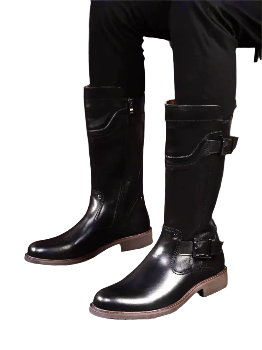 Handmade Regency Era Men Boots – Rococo Baroque Style with Full-Grain Leather
