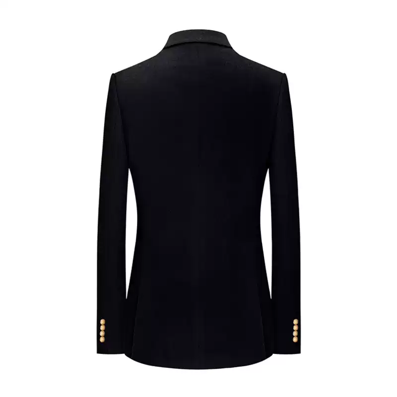 Black Double Breasted Blazer – Men's Woolen Blazer Plus Size
