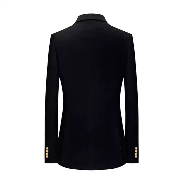 Black Double Breasted Blazer – Men's Woolen Blazer Plus Size