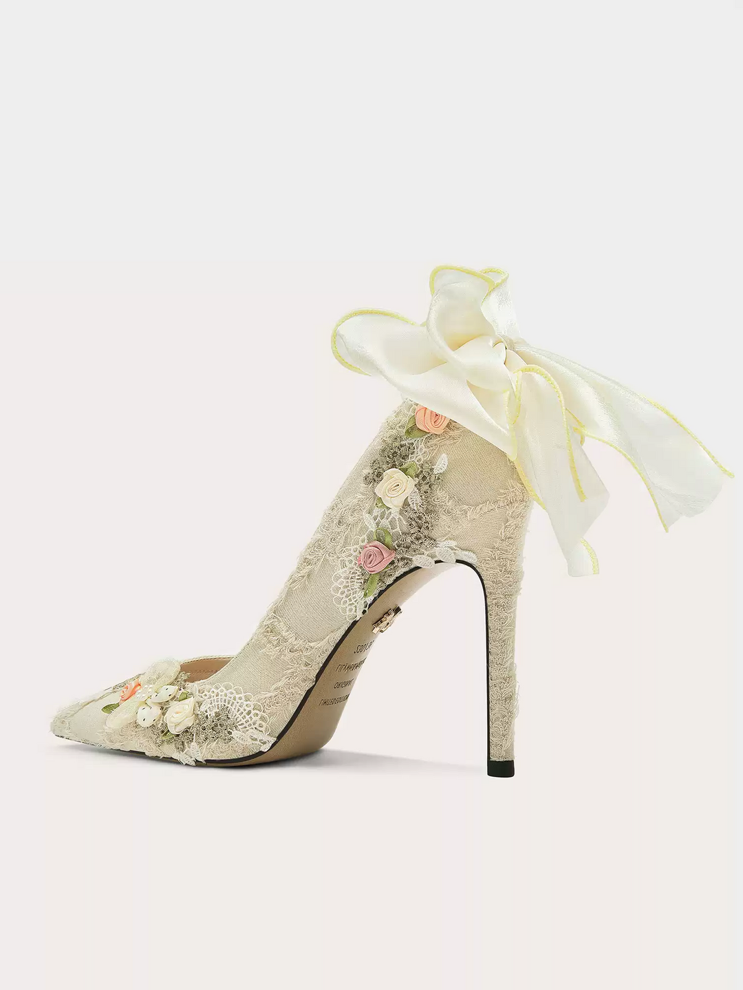 Lolita Vintage Lace High Heels with Stiletto Design  Bridal Shoes