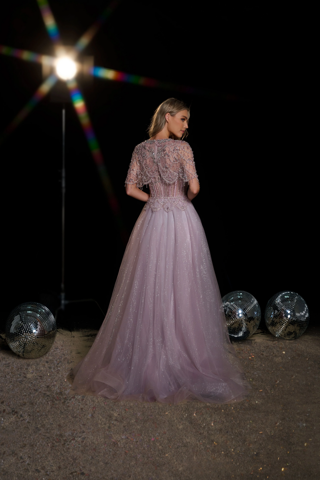 Dusty Pink Sparkly Maxi Dress with Sleeves - Embellished Gown and Pretty Sequin Gown - Pink Sequin Dress Plus Size