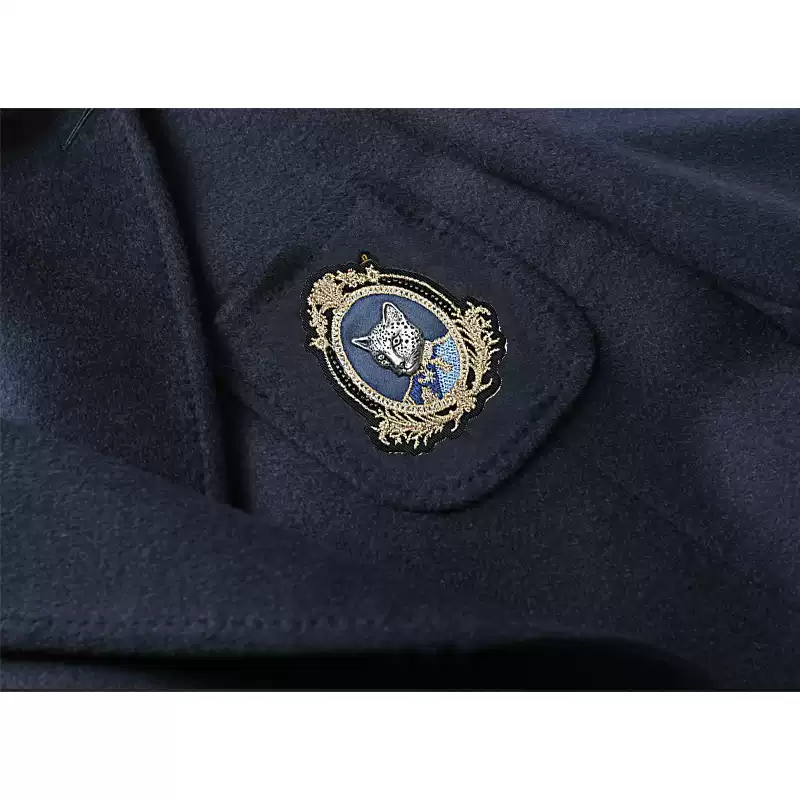 Navy Double Breasted Blazer in Long Wool Design – Wool Suits for Men Plus Size