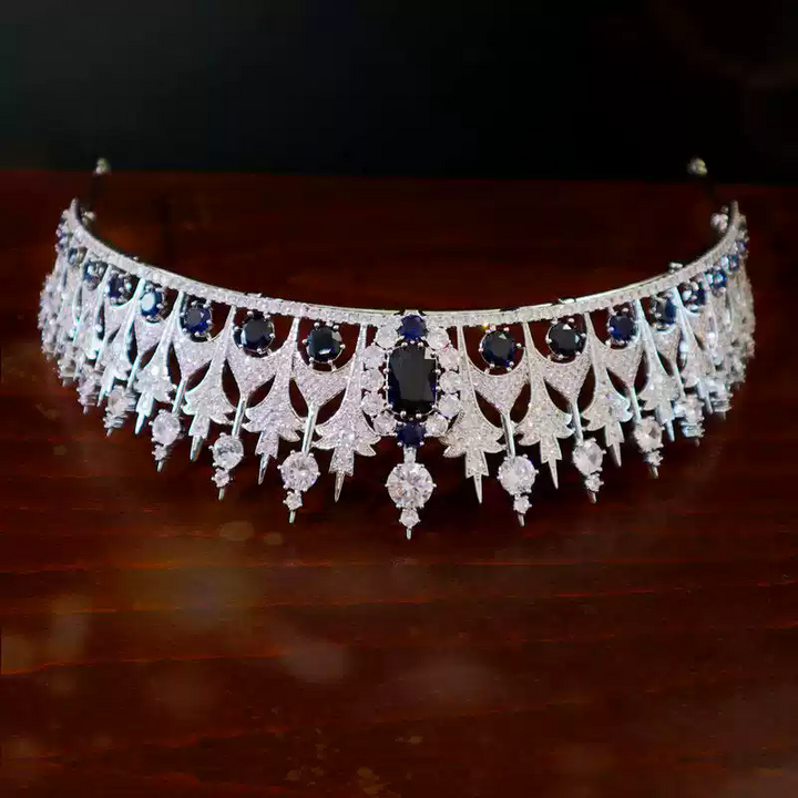 Luxurious Bridal Tiara Silver Crown – Bridal Headpiece for Wedding