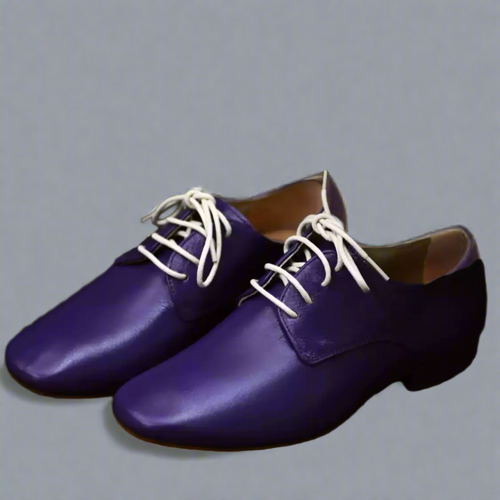 Handmade Tango Cowhide Leather Navy Shoes Mens with Lambskin Leather - Men's Ballroom Shoes