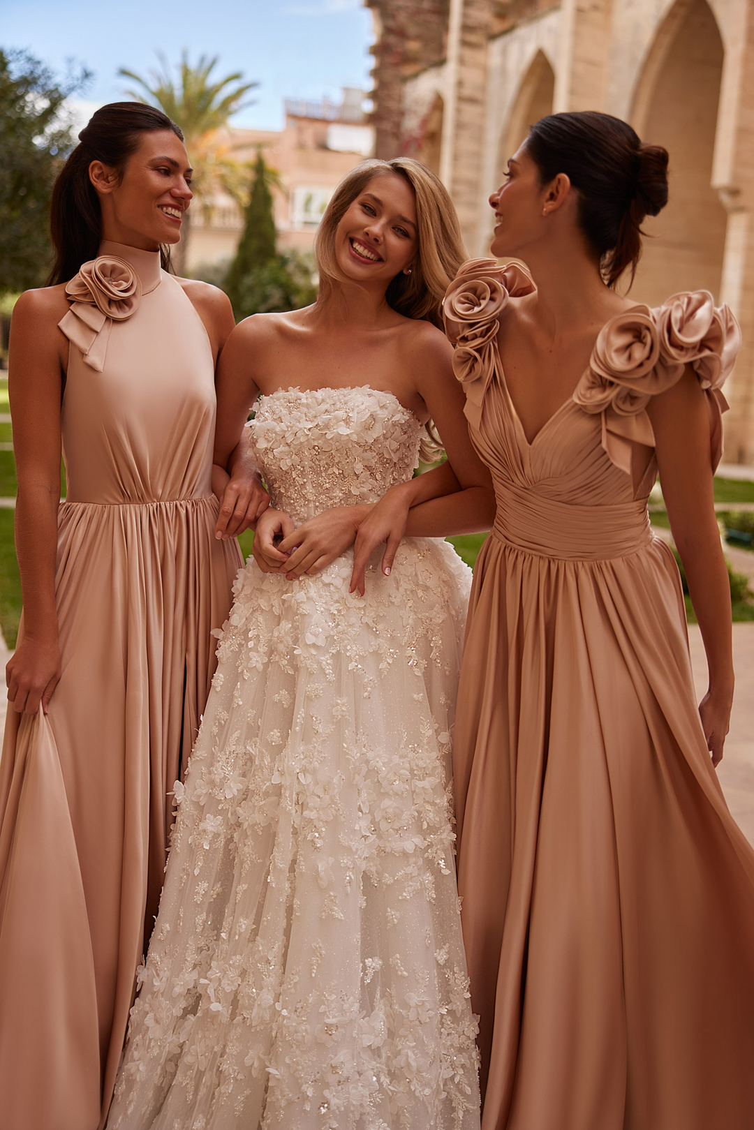 Ivory Off Shoulder Wedding Dress with Layered Tulle Sleeves – Embellished Floral Wedding Gown with Train Plus Size