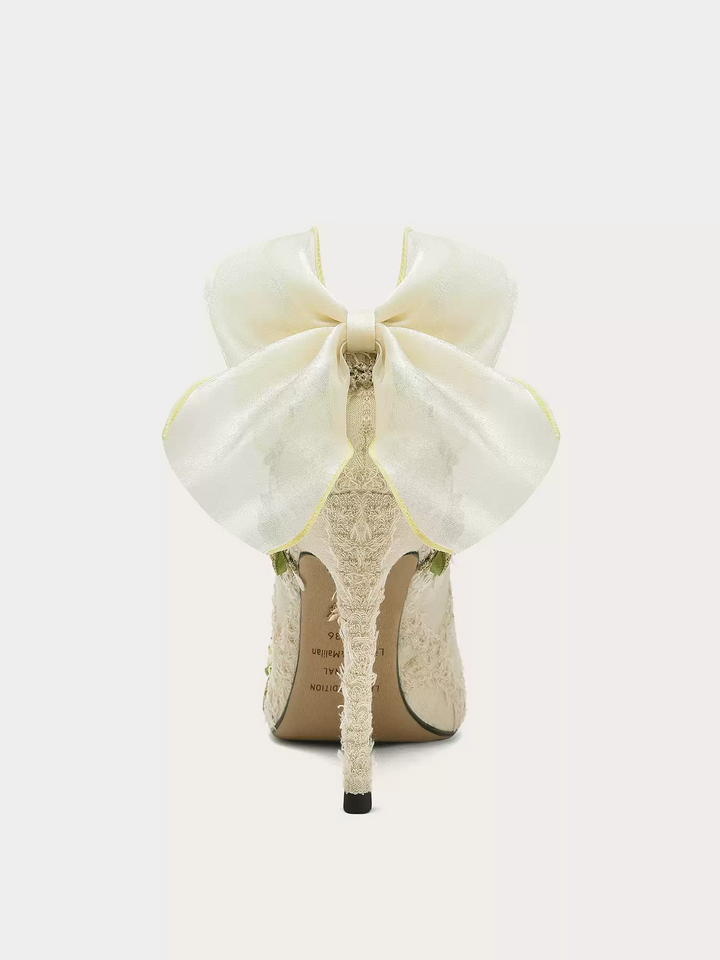 Lolita Vintage Lace High Heels with Stiletto Design  Bridal Shoes