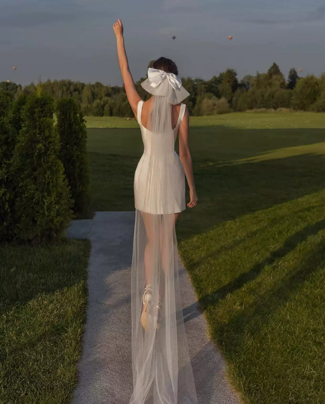 Short Wedding Party Dress with Square Neckline - Simple Elegant Satin Wedding Dress - Sleeveless Wedding Dress Plus Size