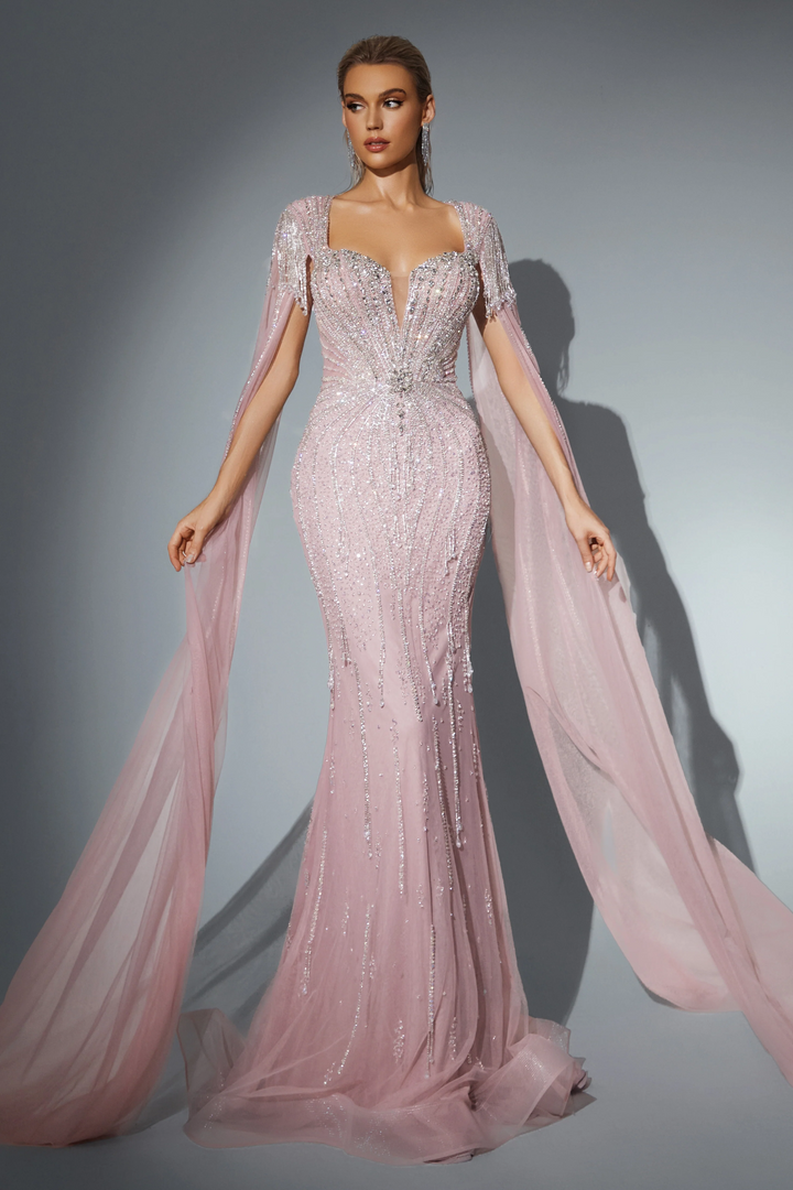 Elegantes Champagner-Gold Pailletten Abendkleid - Glitzerndes One-Shoulder Kleid - Hübsches Paillettenkleid für besondere Anlässe Plus Size