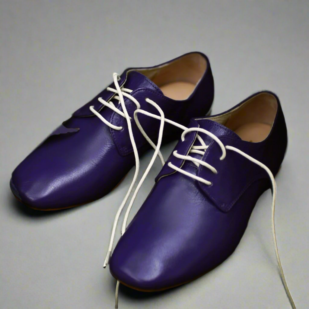 Handmade Tango Cowhide Leather Navy Shoes Mens with Lambskin Leather - Men's Ballroom Shoes