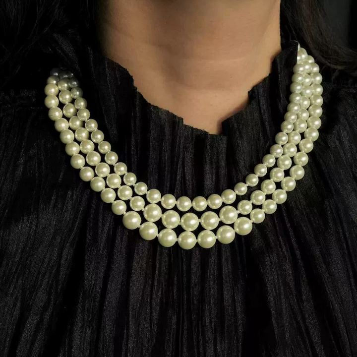 Legacy of Grace – Handmade Triple Strand Pearl Necklace – A Queen’s Life