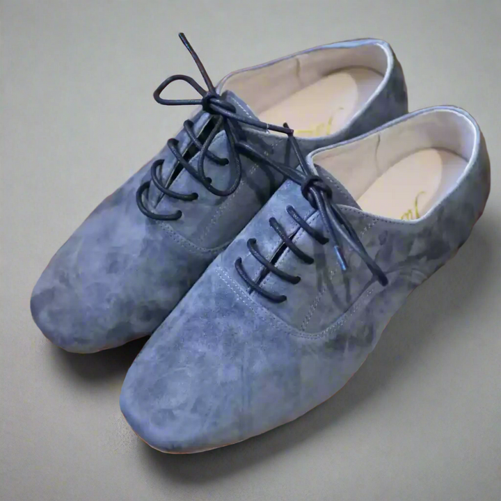 Handmade Tango Cowhide Leather Burgundy Lace-Up Men's Dress Shoes with Square Toe Design