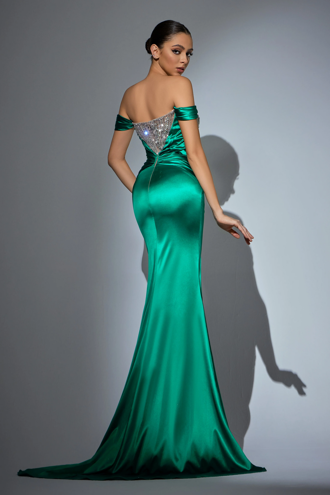 Elegantes Champagner-Gold Pailletten Abendkleid - Glitzerndes One-Shoulder Kleid - Hübsches Paillettenkleid für besondere Anlässe Plus Size