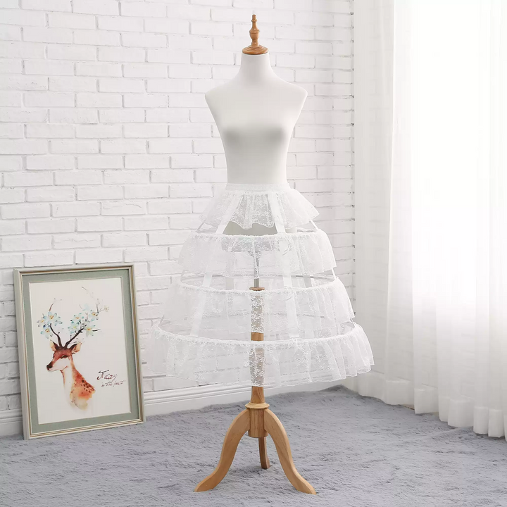 Summer Hollow Lace Lolita Fishbone Petticoat