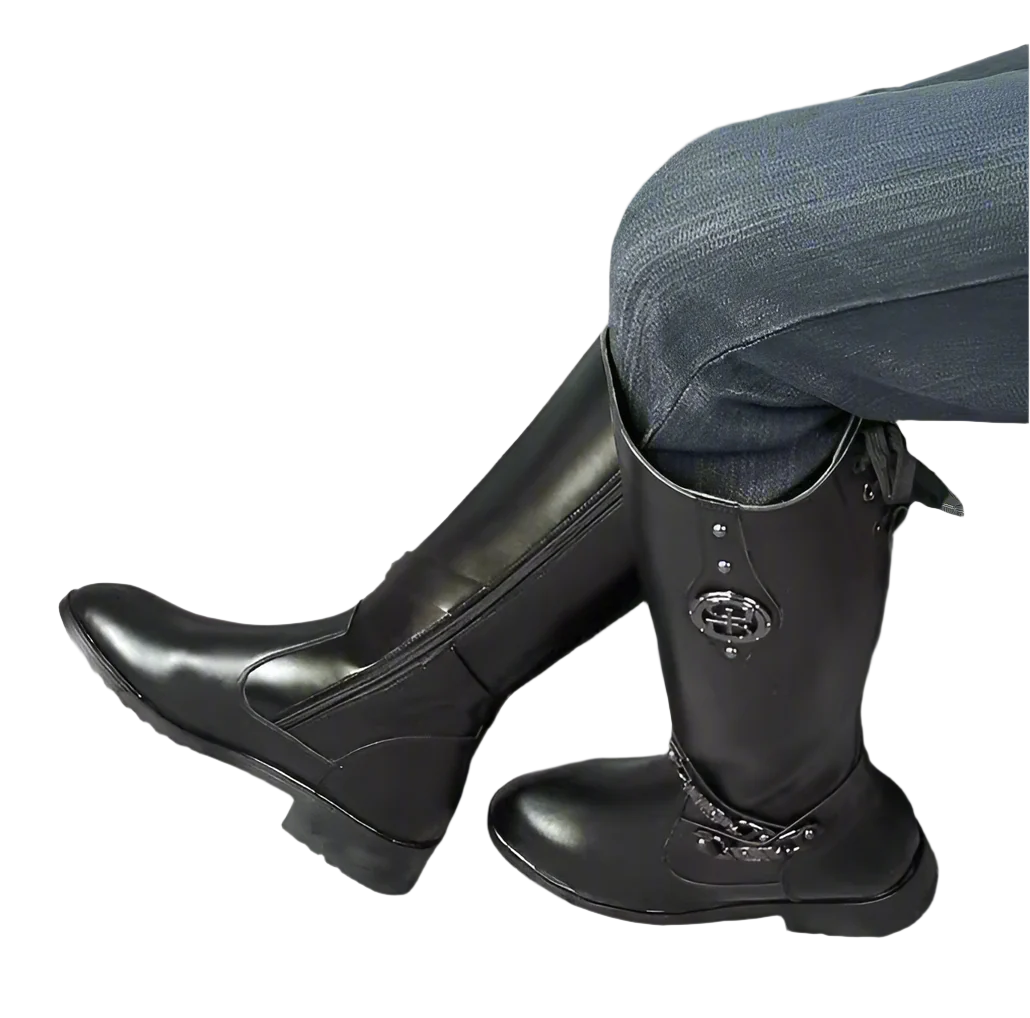Handmade Men’s Leather Boots - Regency Era Men Boots in Sharp Pointed Toe Design