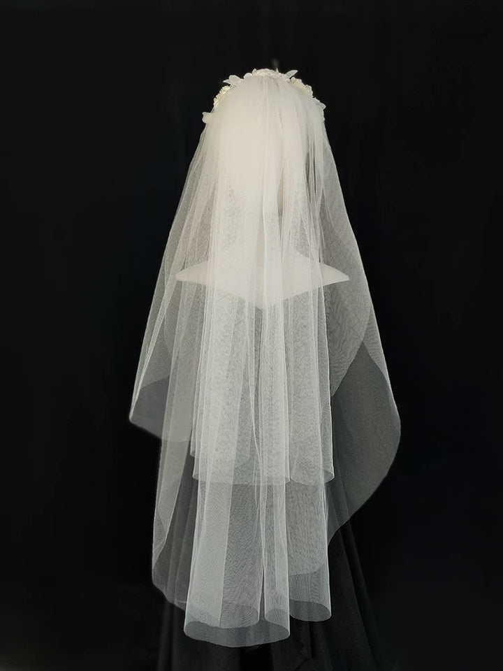 Vintage Wedding Veils With Headpieces - Antique Lace Bridal Veil