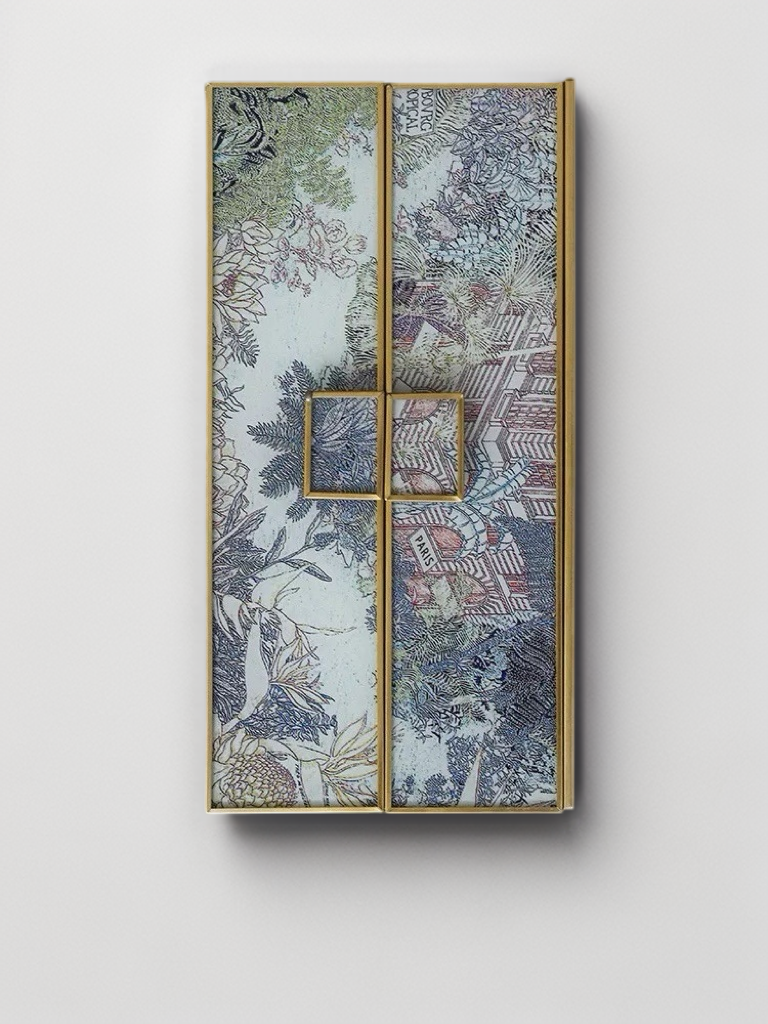 Vintage-Inspired Handmade French Painted Glass Jewelry Box