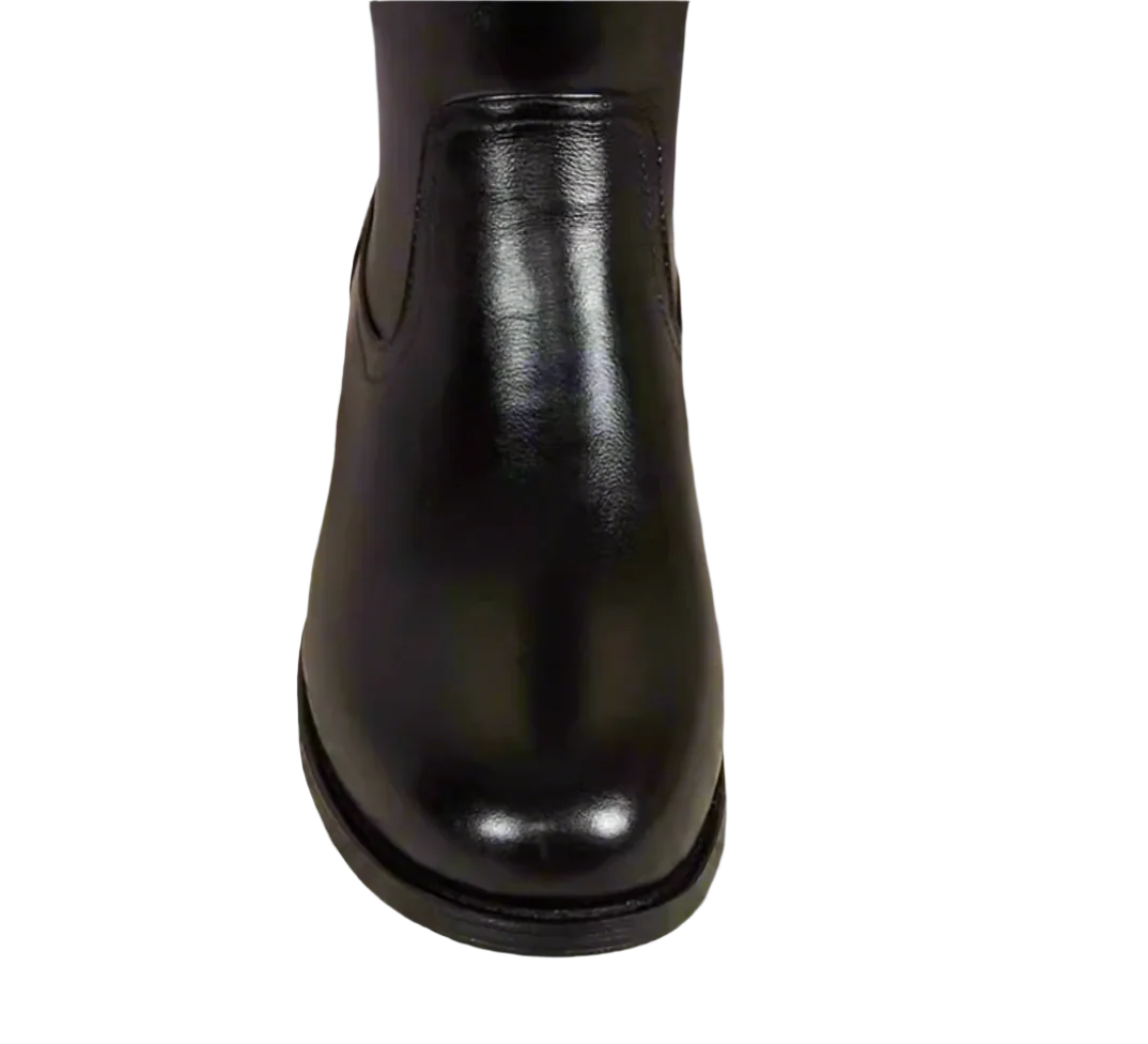 Handmade Regency Era Men Boots – Rococo Baroque Style with Bridgestone Leather and Round Toe