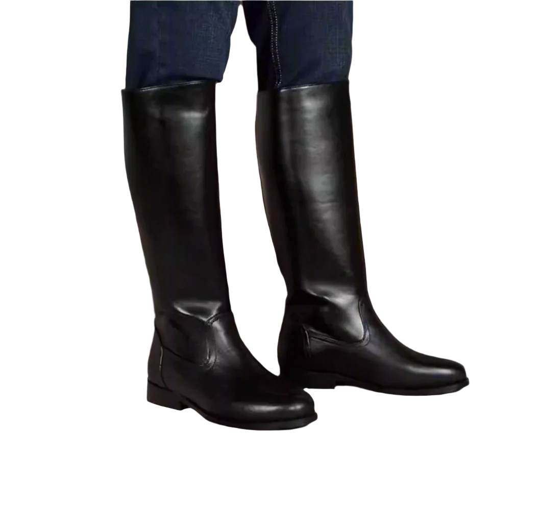Handmade Regency Era Men Boots – Rococo Baroque Style with Bridgestone Leather and Round Toe