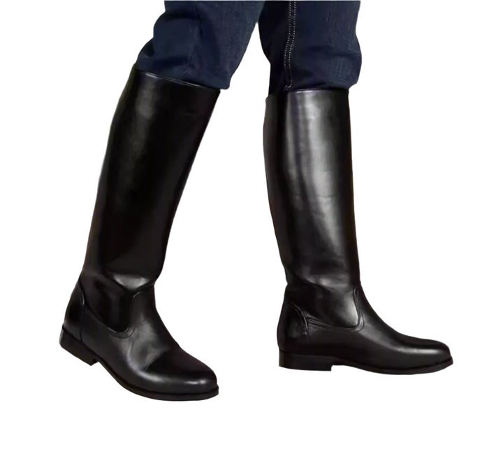 Handmade Regency Era Men Boots – Rococo Baroque Style with Bridgestone Leather and Round Toe