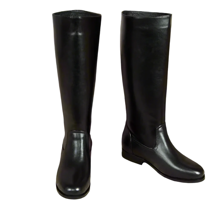 Handmade Regency Era Men Boots – Men’s Knight Boots with Low Heel and Zipper Closure