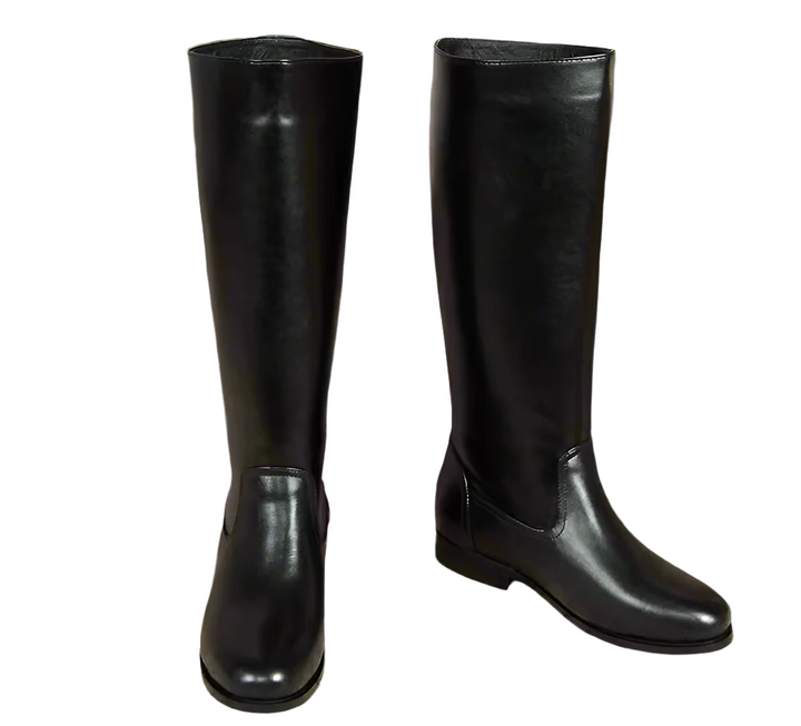 Handmade Regency Era Men Boots – Rococo Baroque Style with Bridgestone Leather and Round Toe