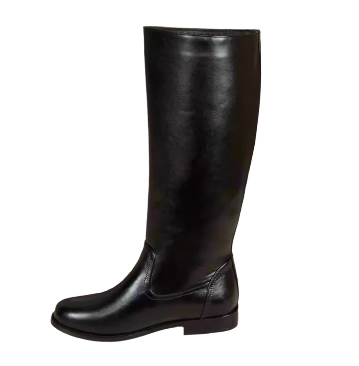Handmade Regency Era Men Boots – Men’s Knight Boots with Low Heel and Zipper Closure