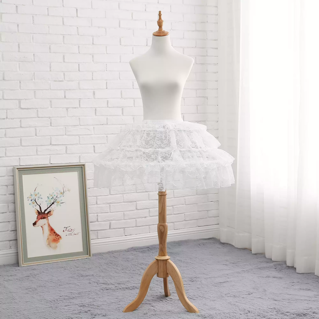 Summer Hollow Lace Lolita Fishbone Petticoat