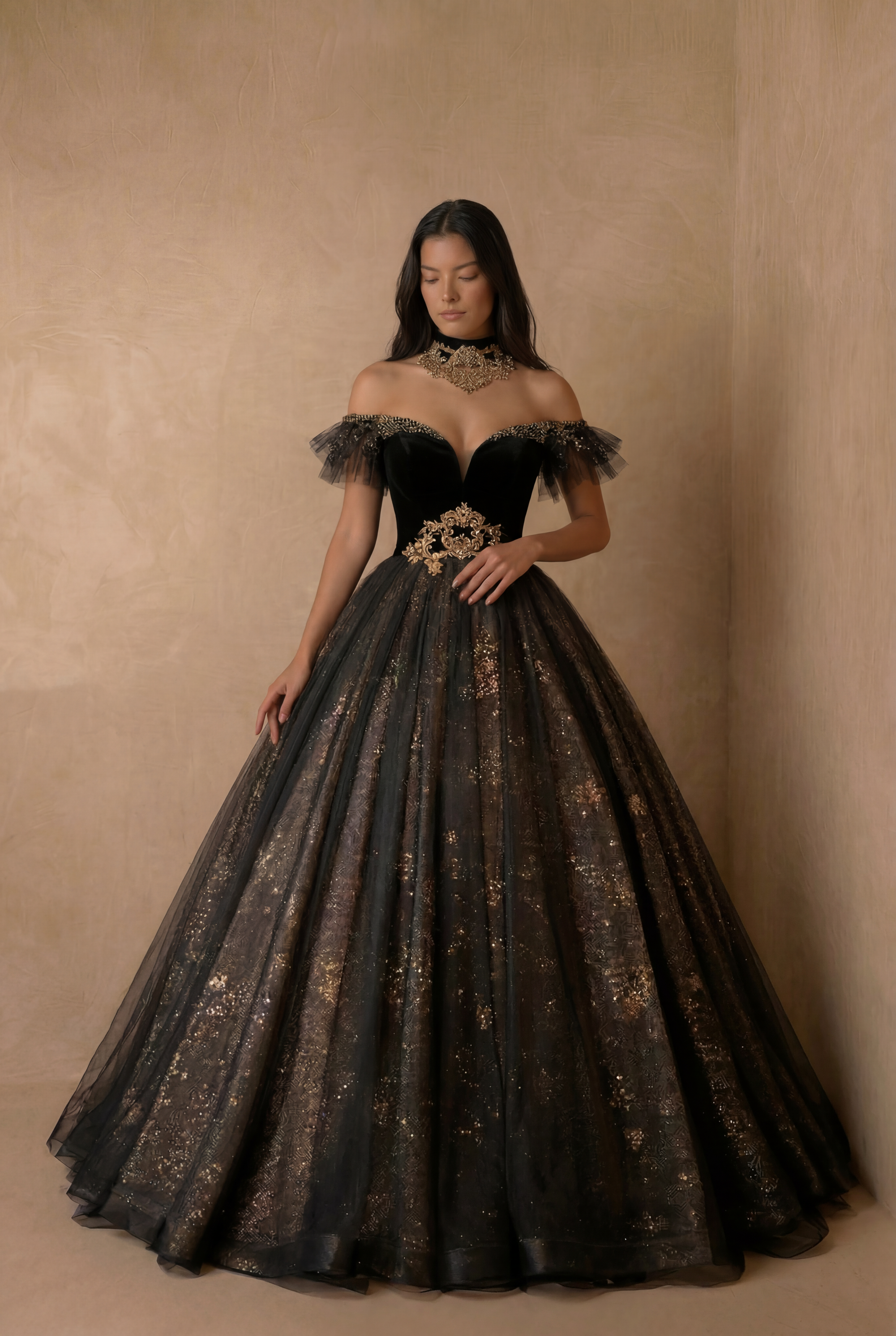 Black Ball Gown Plus Size dresses for Elegant Occasions WonderlandByLilian Black Ball Gown Plus Size dresses for Elegant Occasions WonderlandByLilian
