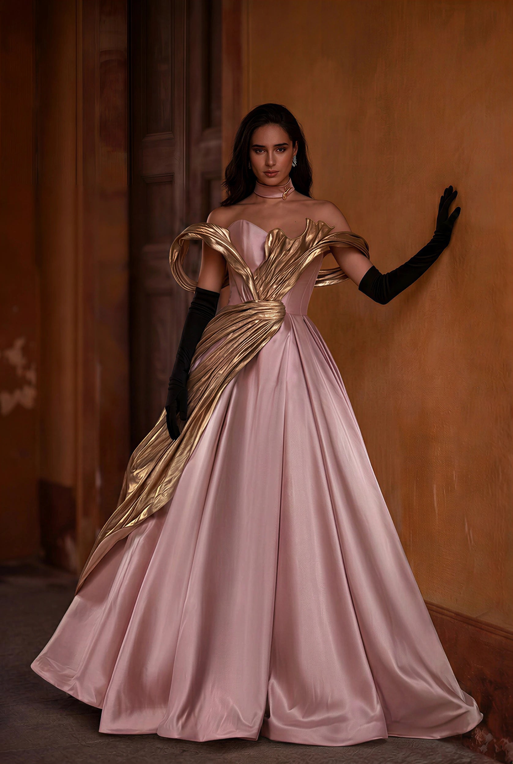 blush formal dress for wedding Elegant Blush Pink Tulle Off-shoulder A-line Long Prom Dress, PD3143 –  AlineBridal