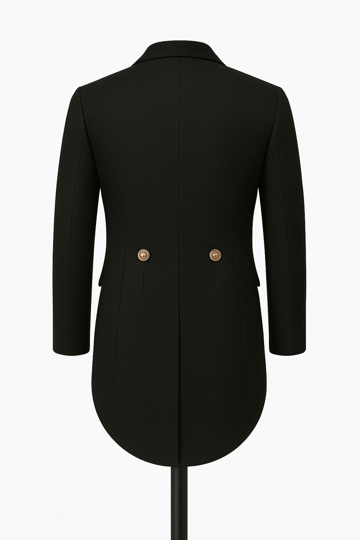 British Palace Tailcoat Long Suit Jacket for Men - Casual Plus Size Two-Piece Outfit with Personality for Hosting and Performances- Plus Size