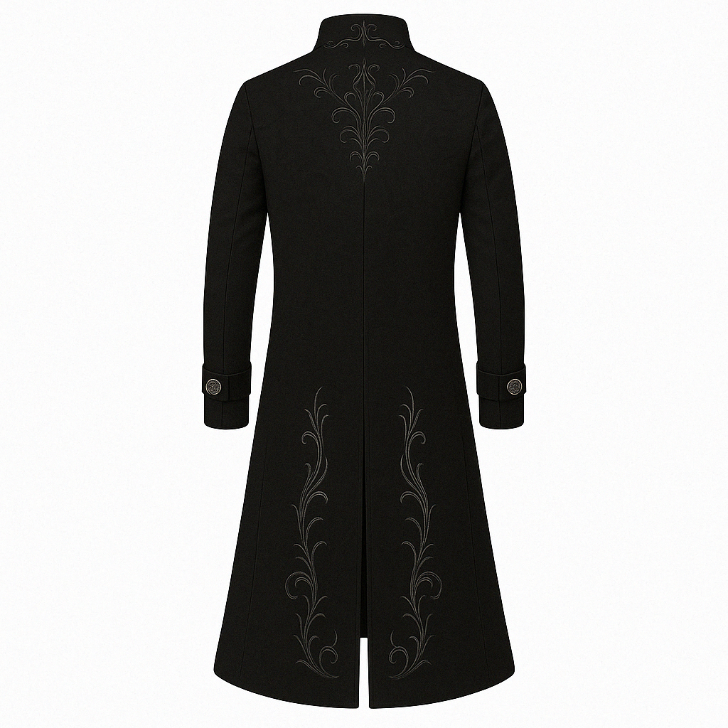 Gothic Black Punk Jacket Outerwear For Men - Halloween Cosplay Costume -Plus Size