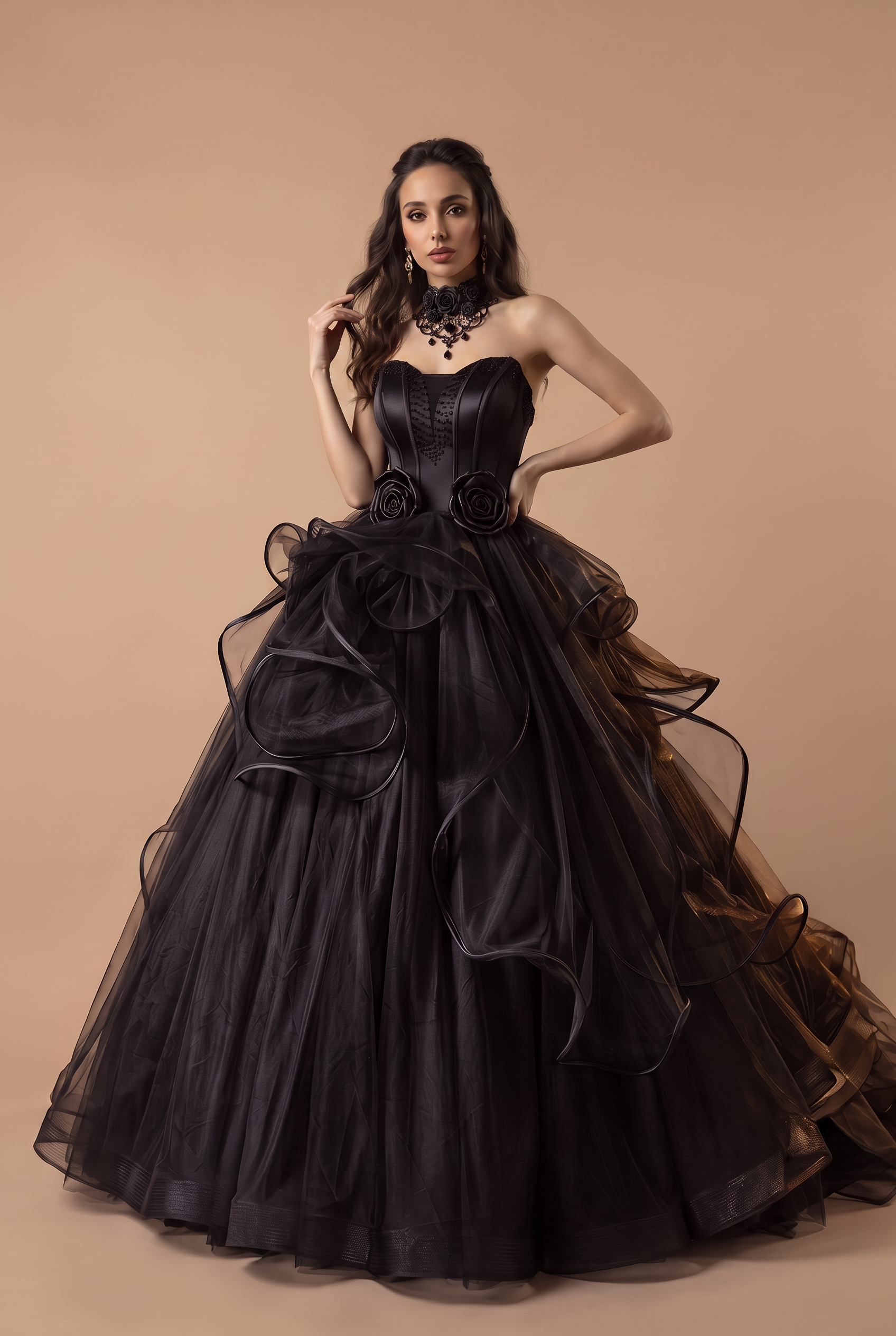 black tulle corset dress Buy Elegant Back Wedding summer beach dress Sexy Little Black Vintage The corset design ensures Size:US10 (UK14)