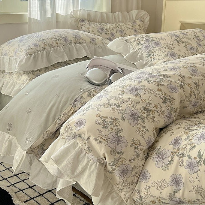 Cottage Style Cotton Floral Bedding Set - WonderlandByLilian