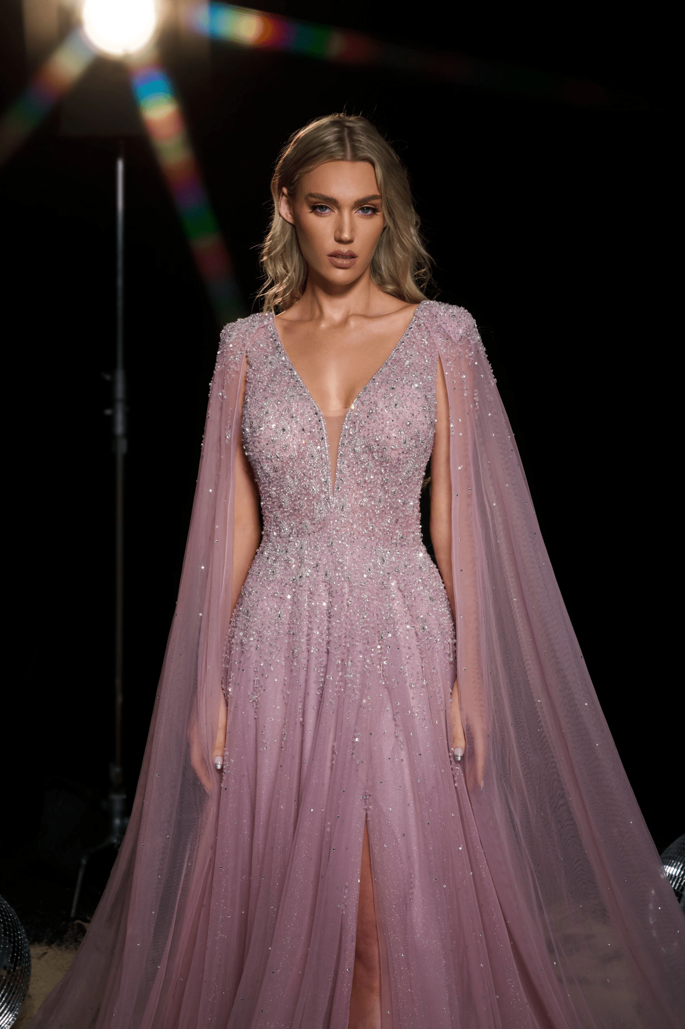 dusty pink embellished dress Clementinia Dusty Pink Sequin Embroidery Lace Beading Tulle Corset Maxi  Dress