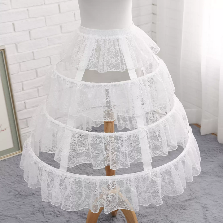Summer Hollow Lace Lolita Fishbone Petticoat