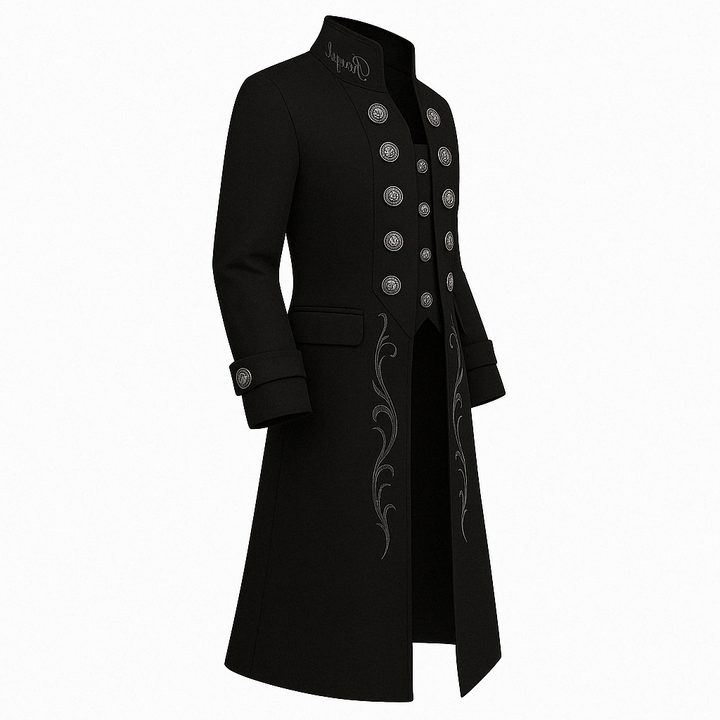 Gothic Black Punk Jacket Outerwear For Men - Halloween Cosplay Costume -Plus Size
