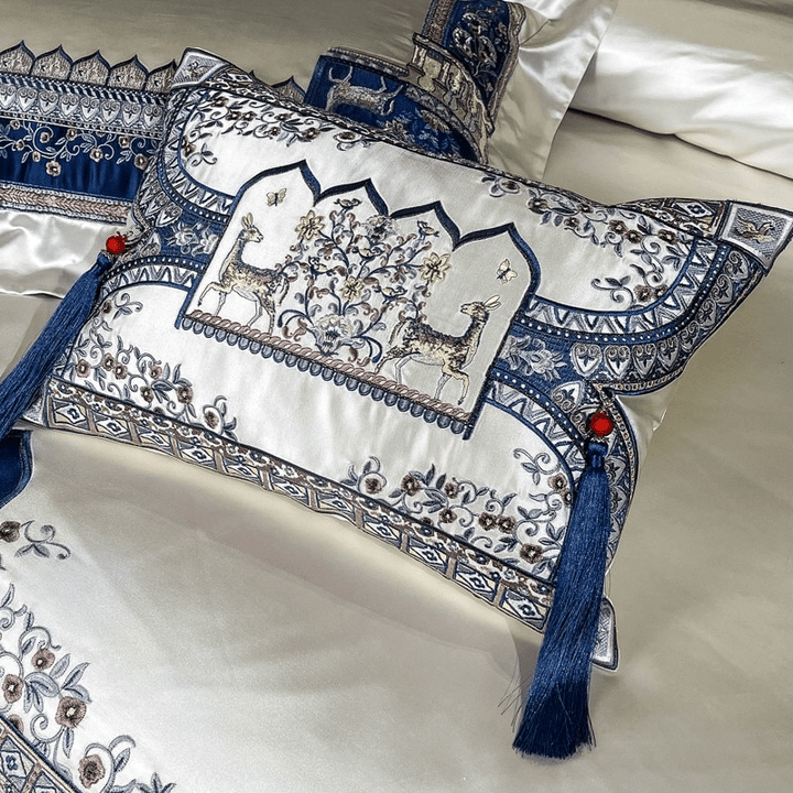 Giorgio Luxury Embroidered Tassel Bedding Set - WonderlandByLilian