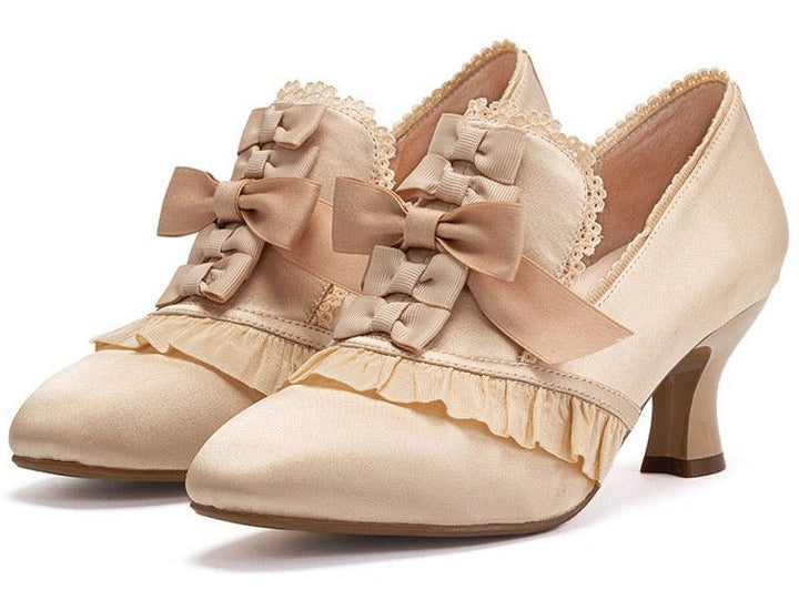 Golden Regency Heels and Lolita Mules - Lolita Shoes - WonderlandByLilian