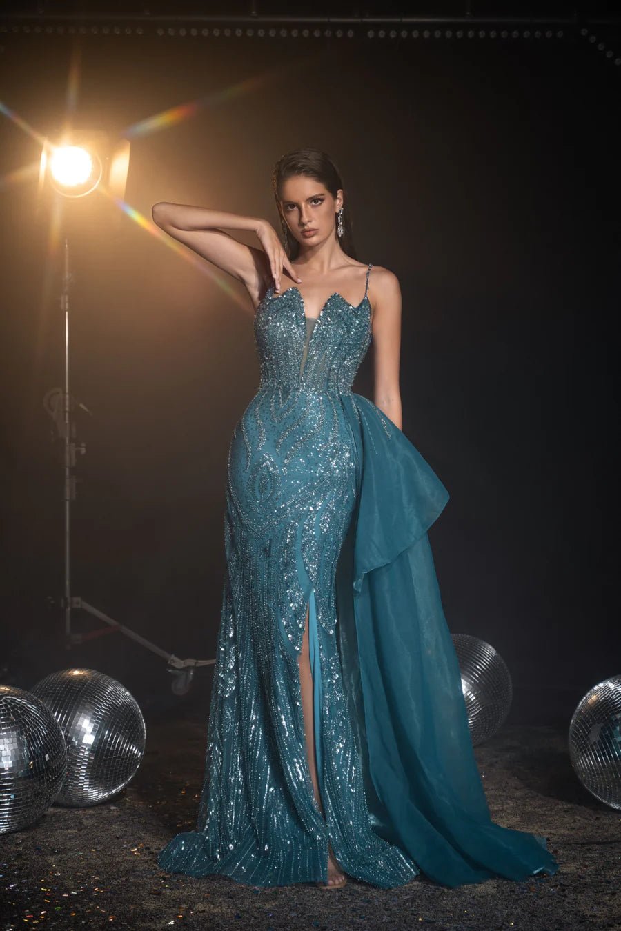Gothic Turquoise Sequin Evening Gown and Pretty Sequin Dress - Glitter Dress with Spaghetti Straps Plus Size Size 24W / Pink Gothic Turquoise Sequin Evening Gown and Pretty Sequin Dress - Glitter Dress with Spaghetti Straps Plus Size Size 24W / Pink