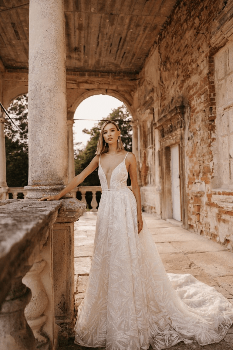 Ivory Romantic Sexy Wedding Dress - Romantic Lace Low back Wedding Dress - Aline Ball Gown Wedding Dress Plus Size