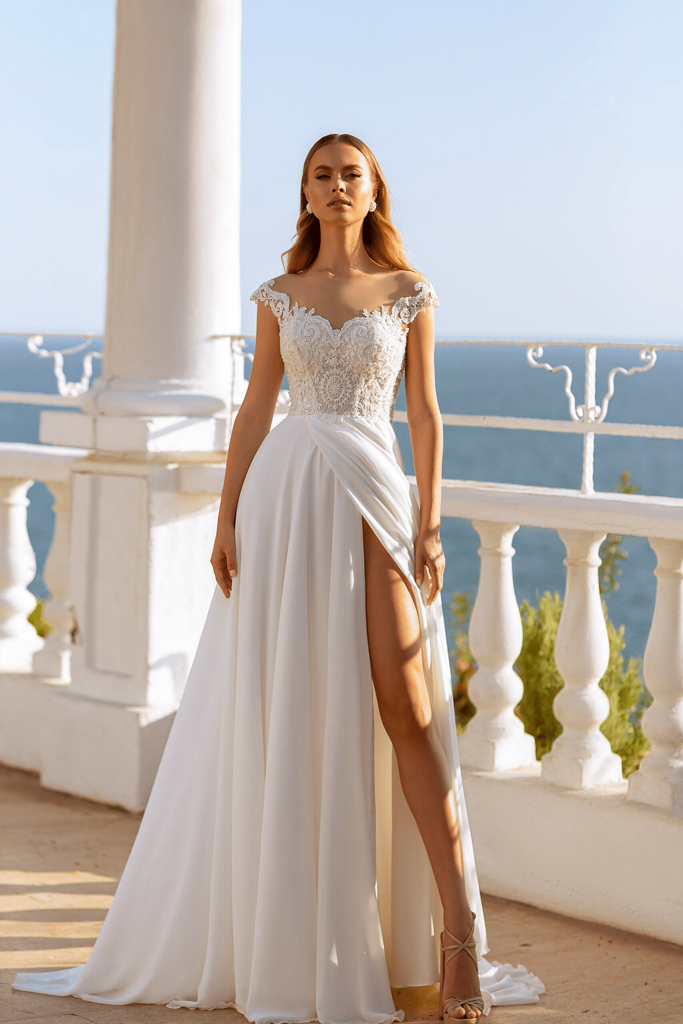 Off-Shoulder Sweetheart Neckline Wedding Dress