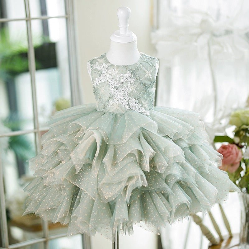 flower girl dresses sage green Girls Flutter Dress | Sage Green