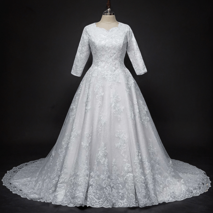 Classic Lace Ball Gown A-Line Wedding Dress