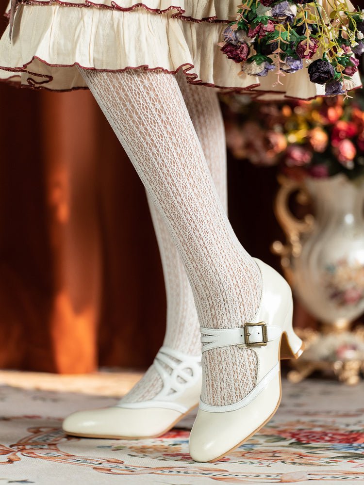 Vintage Mary Jane Shoes with Buckle Strap – Regency Era Inspired Heels - WonderlandByLilian