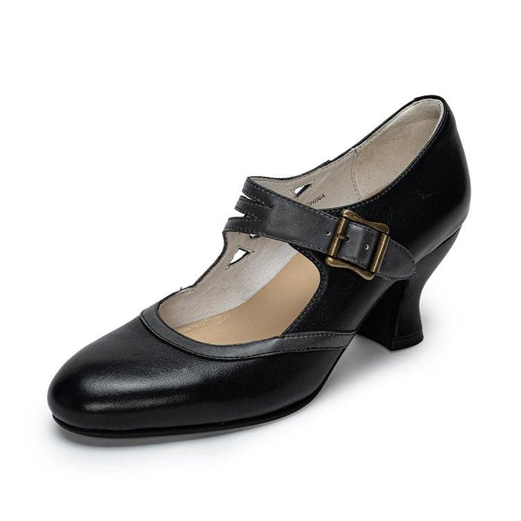 Vintage Mary Jane Shoes with Buckle Strap – Regency Era Inspired Heels - WonderlandByLilian