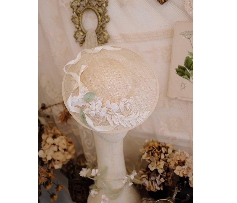French Style Hat Bonnet - Beautiful Vintage Hat Design Matching With Bridgerton Regency Era Dress - WonderlandByLilian