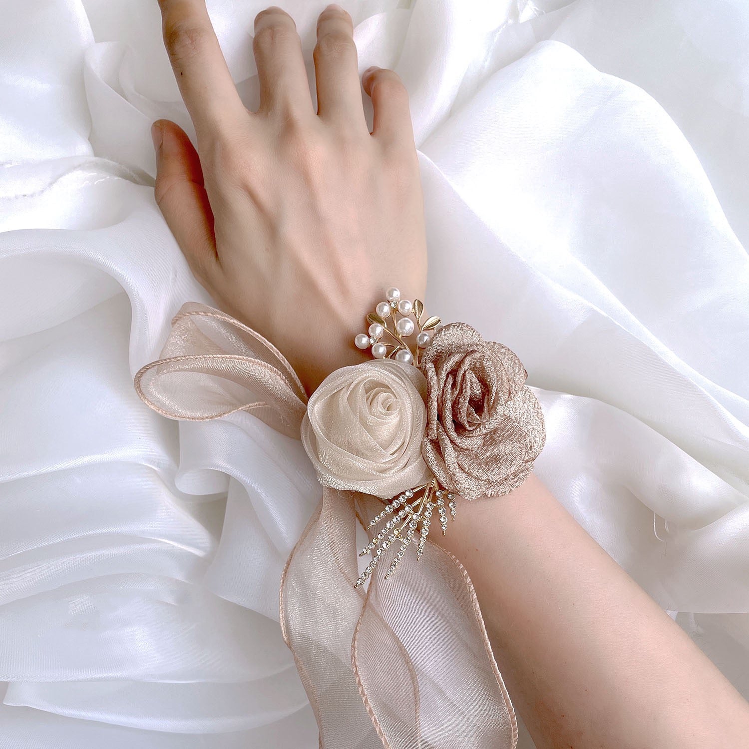Gorgeous Champagne Fairy Bracelet For Wedding, Bridesmaids –  WonderlandByLilian, image size:1500x1500