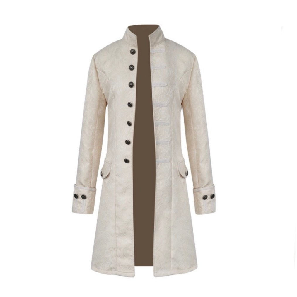 Gothic Jacquard Length Coat For Men - Vintage Menswear - Plus Size - WonderlandByLilian