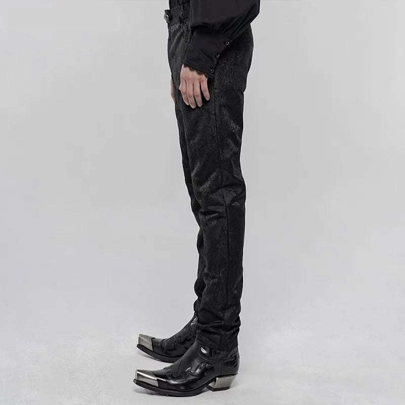 GOTHIC JACQUARD MENS SUIT PANTS - VICTORIAN MEN'S PANTS -VINTAGE INSPIRED MENS COSTUME - WonderlandByLilian