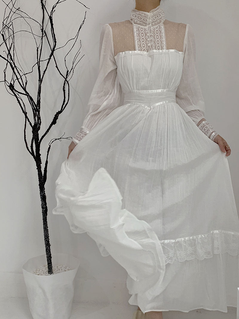 Gunne Sax White Lace Wedding Dress